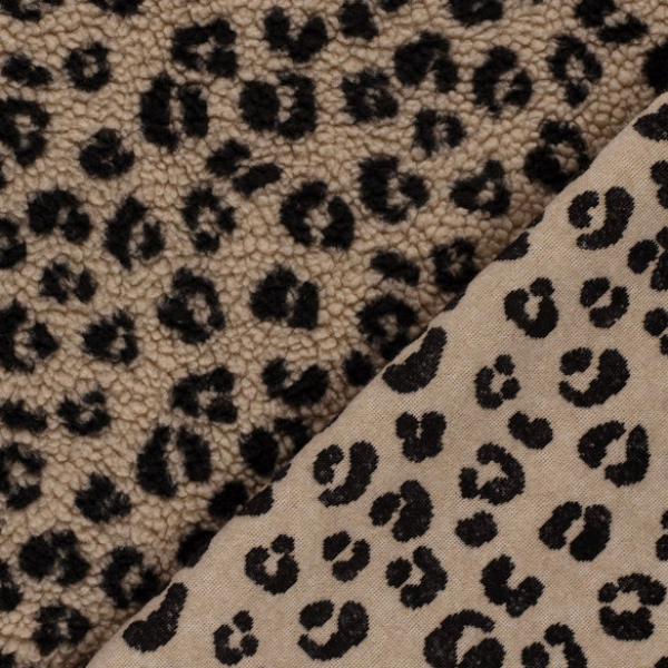 Preview: Sherpa - Teddy - Leo - beige - schwarz